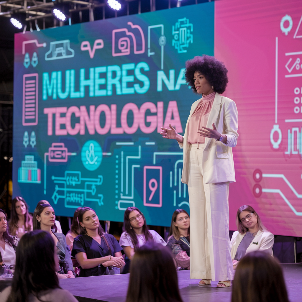 Mulheres participando de palestra